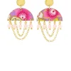 Lebole Maison Orecchini Tan Mono Semicerchio Mini Rosa
