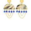 Lebole Maison Orecchini Tan Mono Semicerchio Mini Blu