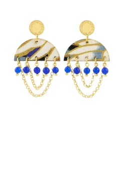 Lebole Maison Orecchini Tan Mono Semicerchio Mini Blu