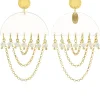 Lebole Maison Orecchini Tan Mono Semicerchio Plexi Trasparente Perla