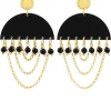 Lebole Maison Orecchini Tan Mono Semicerchio Plexi Nero