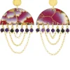 Lebole Maison Orecchini Tan Mono Semicerchio Viola