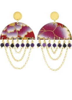 Lebole Maison Orecchini Tan Mono Semicerchio Viola