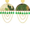 Lebole Maison Orecchini Tan Mono Semicerchio Verde