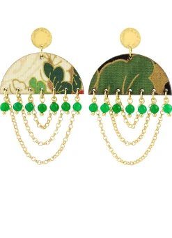 Lebole Maison Orecchini Tan Mono Semicerchio Verde