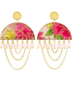 Lebole Maison Orecchini Tan Mono Semicerchio Rosa