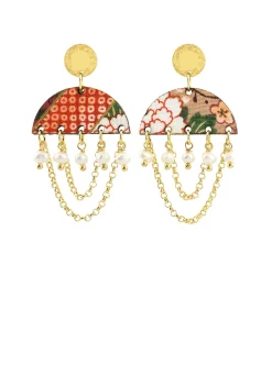 Lebole Maison Orecchini Tan Mono Semicerchio Mini Perla