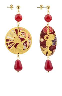 Lebole Maison Orecchini Temari-sensu Mini Rubino
