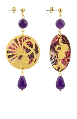 Lebole Maison Orecchini Temari-sensu Mini Viola