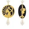 Lebole Maison Orecchini Temari-sensu Plexi Nero Mini Perla
