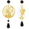Lebole Maison Orecchini Temari-sensu Plexi Trasparente Nero