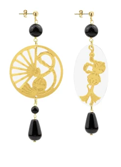 Lebole Maison Orecchini Temari-sensu Plexi Trasparente Nero