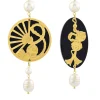 Lebole Maison Orecchini Temari-sensu Plexi Nero Perla