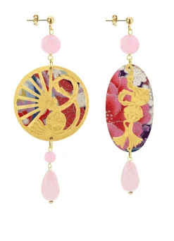 Lebole Maison Orecchini Temari-sensu Rosa