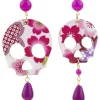 Lebole Maison Orecchini Teschio Grande Fucsia
