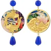Lebole Maison Orecchini Tondo Carpa Blu