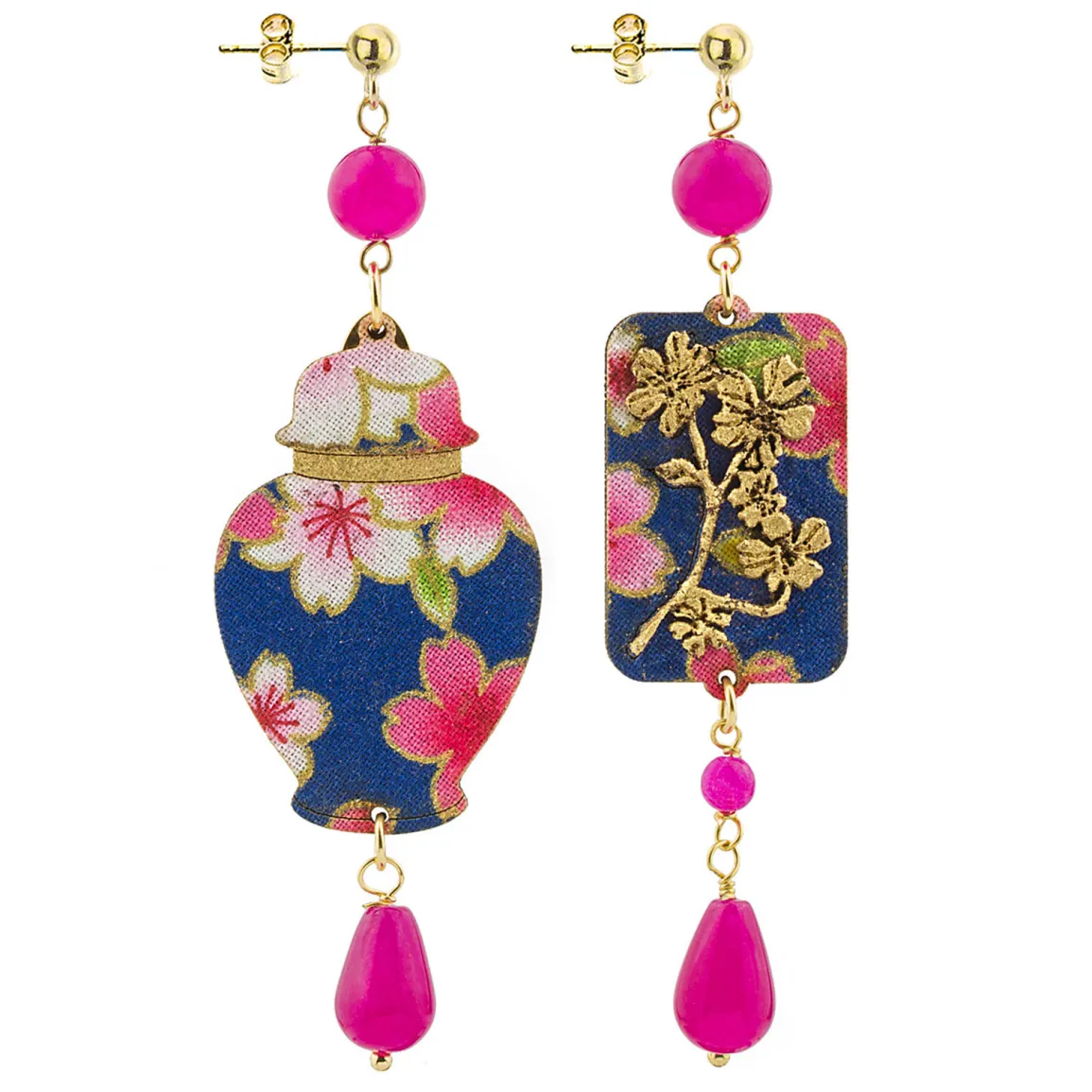 Lebole Maison Orecchini Vaso Fucsia
