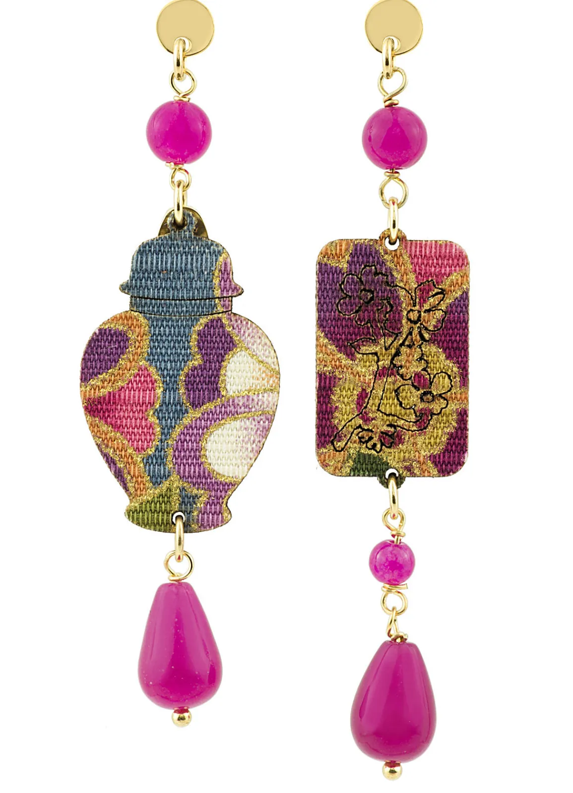 Lebole Maison Orecchini Vaso Mini Fucsia