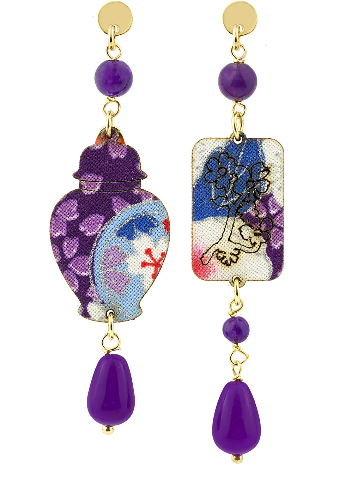 Lebole Maison Orecchini Vaso Mini Viola