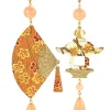 Lebole Maison Orecchini Ventaglio Grande Arancio Chiaro