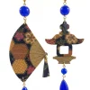 Lebole Maison Orecchini Ventaglio Grande Blu