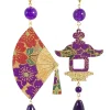 Lebole Maison Orecchini Ventaglio Grande Viola