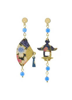 Lebole Maison Orecchini Ventaglio Mini Azzurro