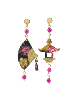 Lebole Maison Orecchini Ventaglio Mini Fucsia