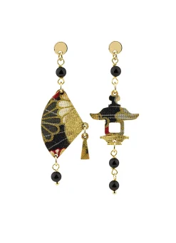 Lebole Maison Orecchini Ventaglio Mini Nero