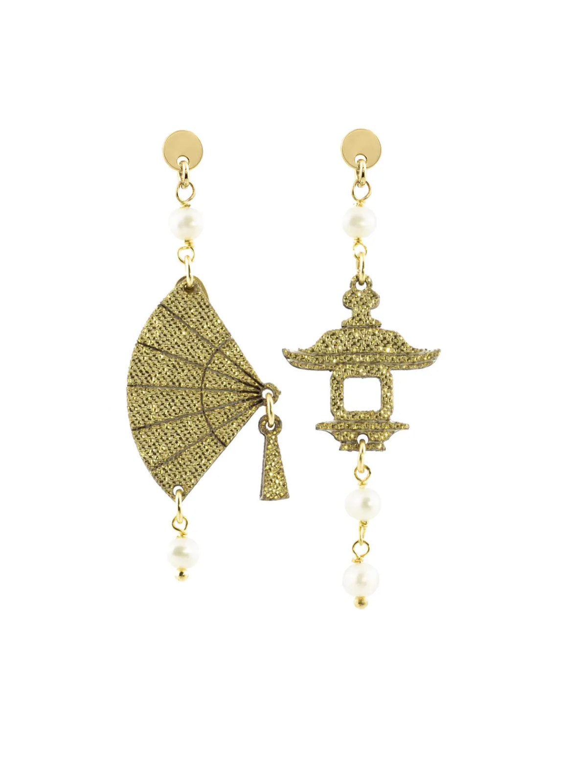 Lebole Maison Orecchini Ventaglio Mini Oro Perla