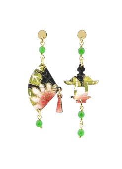 Lebole Maison Orecchini Ventaglio Mini Verde