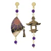 Lebole Maison Orecchini Ventaglio Mini Viola