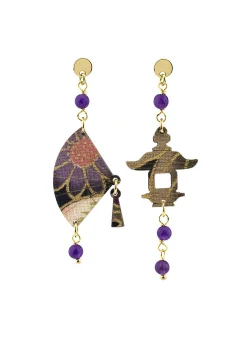 Lebole Maison Orecchini Ventaglio Mini Viola