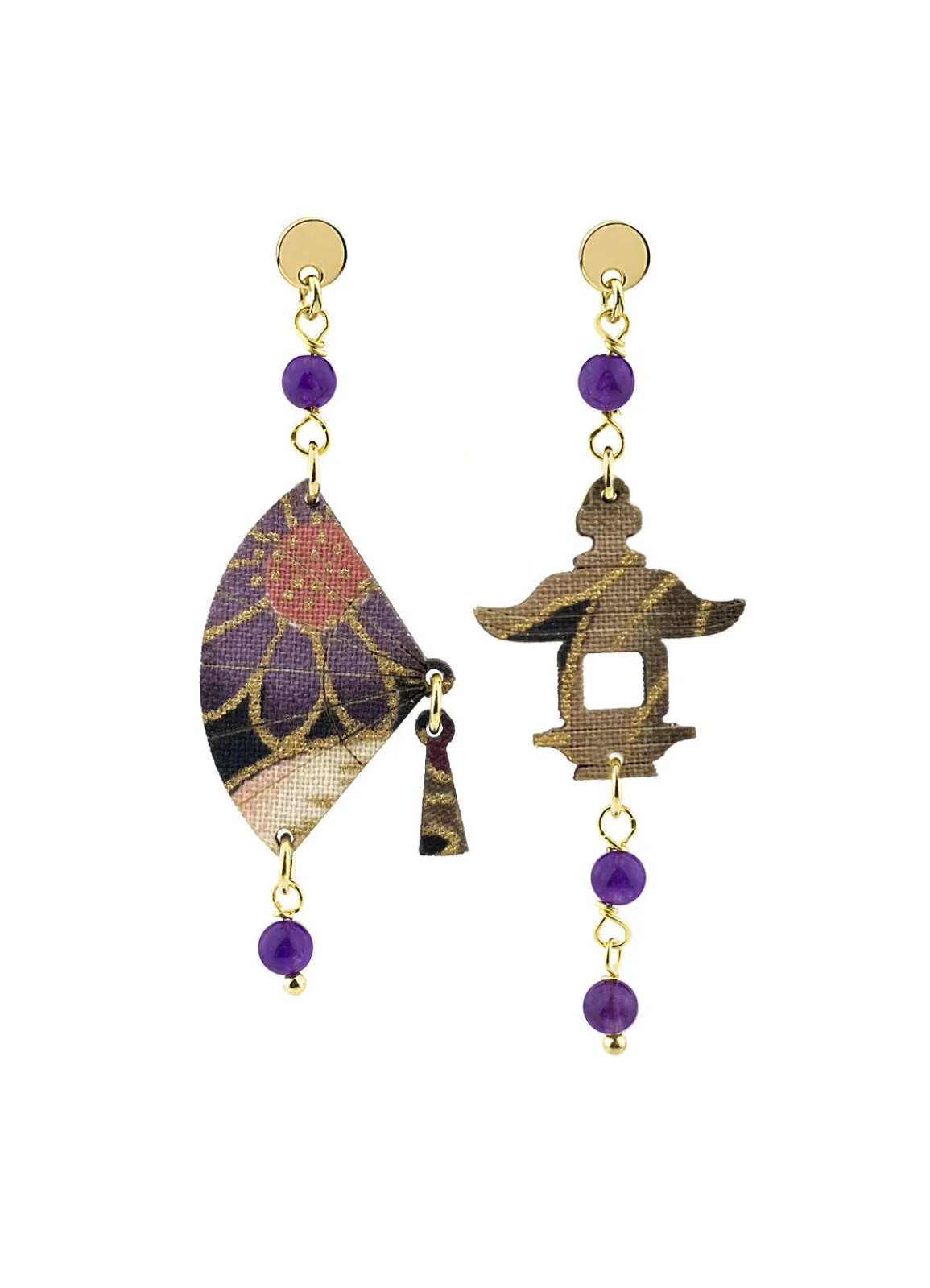 Lebole Maison Orecchini Ventaglio Mini Viola