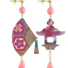 Lebole Maison Orecchini Ventaglio Piccolo Rosa Sfaccettato