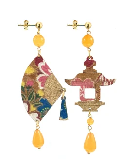 Lebole Maison Orecchini Ventaglio Piccolo Arancio