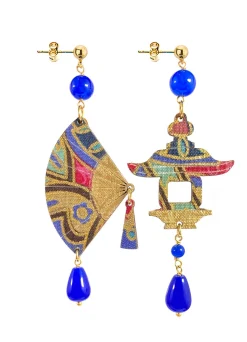 Lebole Maison Orecchini Ventaglio Piccolo Blu