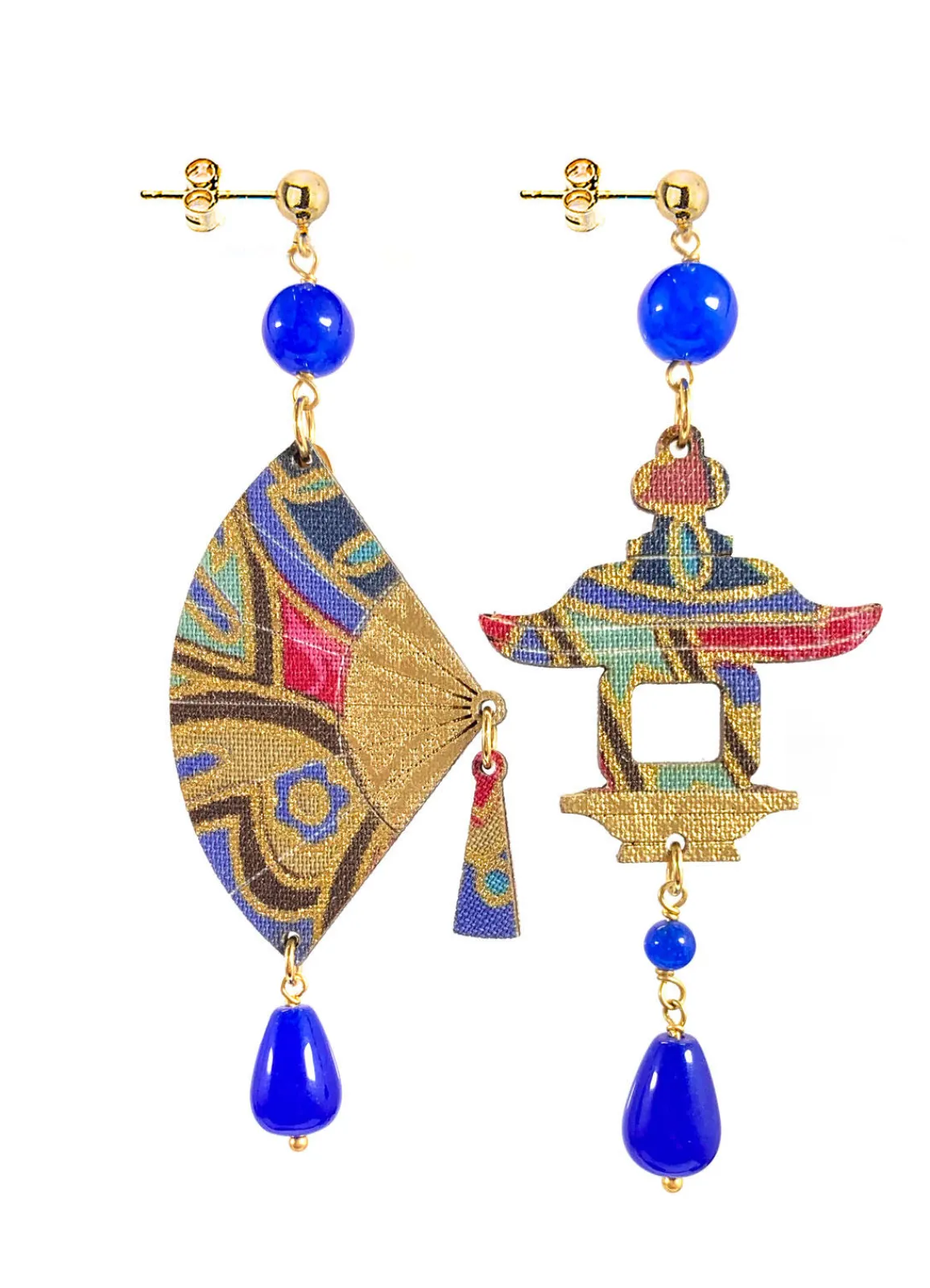 Lebole Maison Orecchini Ventaglio Piccolo Blu