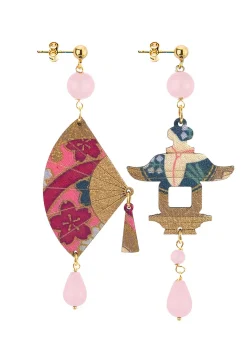 Lebole Maison Orecchini Ventaglio Piccolo Rosa