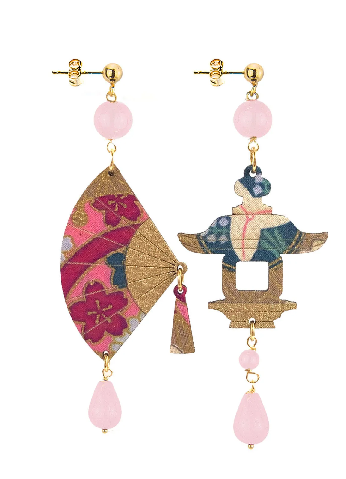 Lebole Maison Orecchini Ventaglio Piccolo Rosa