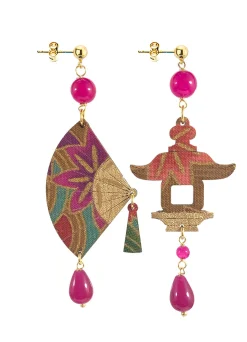 Lebole Maison Orecchini Ventaglio Piccolo Fucsia