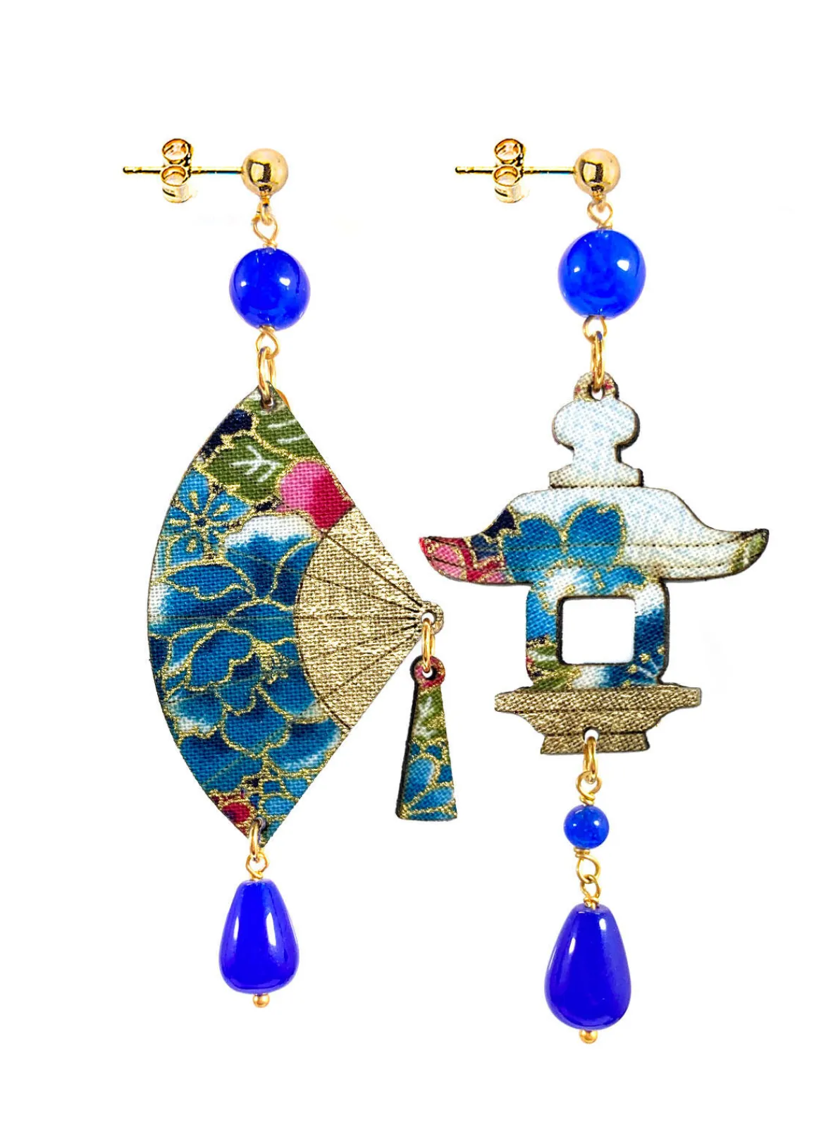 Lebole Maison Orecchini Ventaglio Piccolo Blu