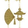 Lebole Maison Orecchini Ventaglio Piccolo Oro Perla