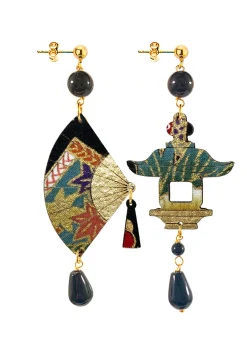 Lebole Maison Orecchini Ventaglio Piccolo Nero