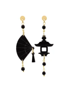 Lebole Maison Orecchini Ventaglio Plexi Mini Nero