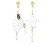 Lebole Maison Orecchini Ventaglio Plexi Trasparente Mini Perla
