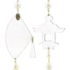 Lebole Maison Orecchini Ventaglio Plexi Trasparente Grande Perla