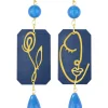 Lebole Maison Orecchini Viso E Fiore Azzurro