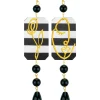 Lebole Maison Orecchini Viso E Fiore Mini Lungo Righe Nero