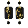 Lebole Maison Orecchini Viso E Fiore Mini Pois Plexi Nero